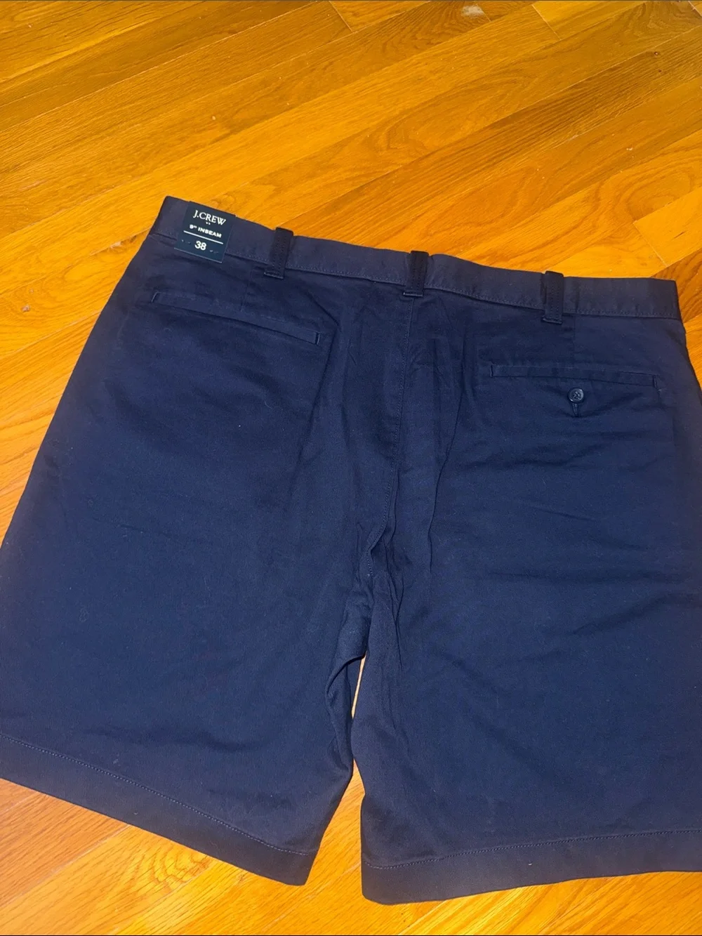 J. Crew 9” Navy Flat-Front Cotton Shorts NWT